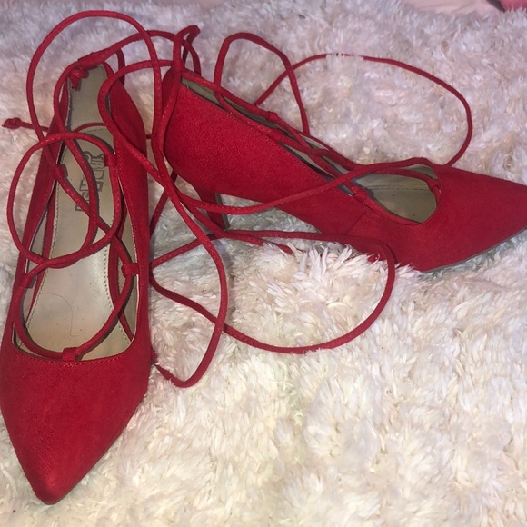 Red Strappy heels - Picture 1 of 1